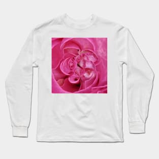 macro photography of dahlia bloom in shades of pink and purple coloured Long Sleeve T-Shirt